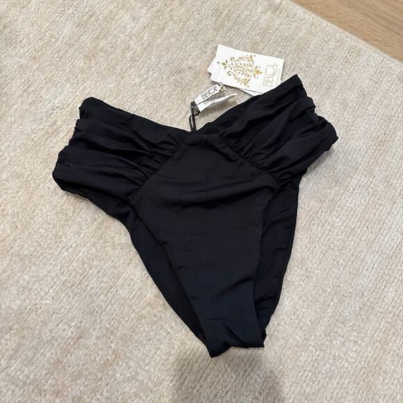 NWT Becca Color Code High Cut Bikini Bottoms in Black Size Medium - Picture 3 of 7